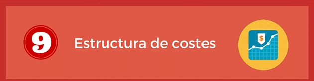 Estructura de costes; canvas para empresas de servicios