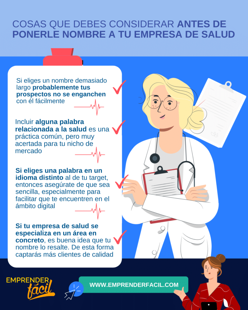 Cosas que debes considerar antes de ponerle nombre a tu empresa de salud