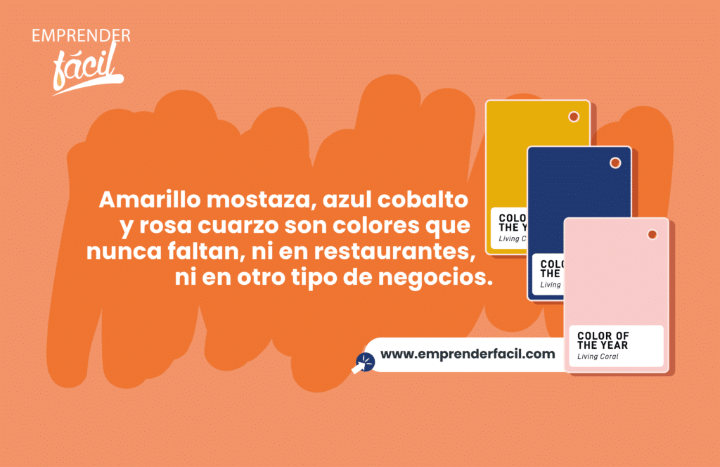 El amarillo mostaza, azul cobalto y rosa cuarzo son los colores que nunca faltan en restaurantes mexicanos.