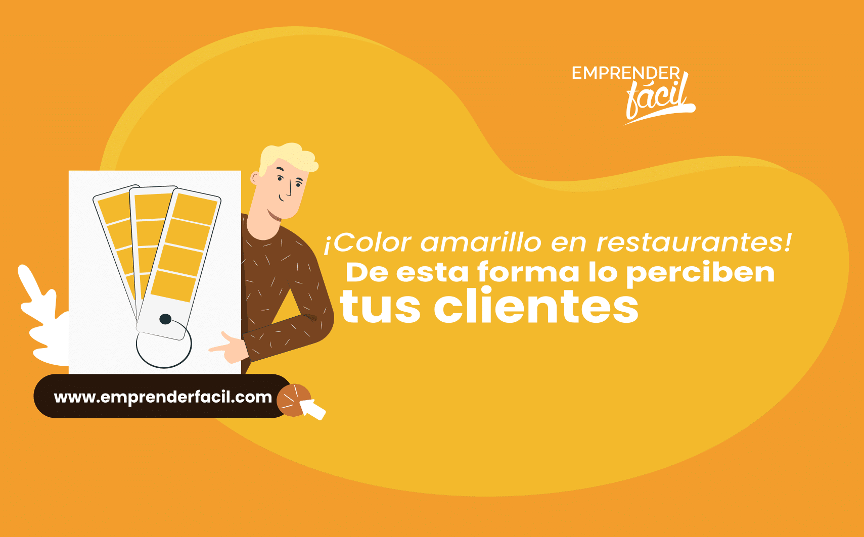 El amarillo es genial para emprendimientos gastronómicos.