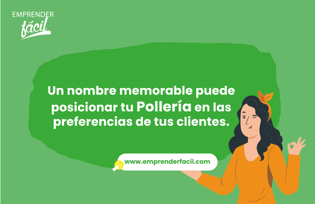 Un nombre memorable puede posicionar tu Pollería en las preferencias de tus clientes.