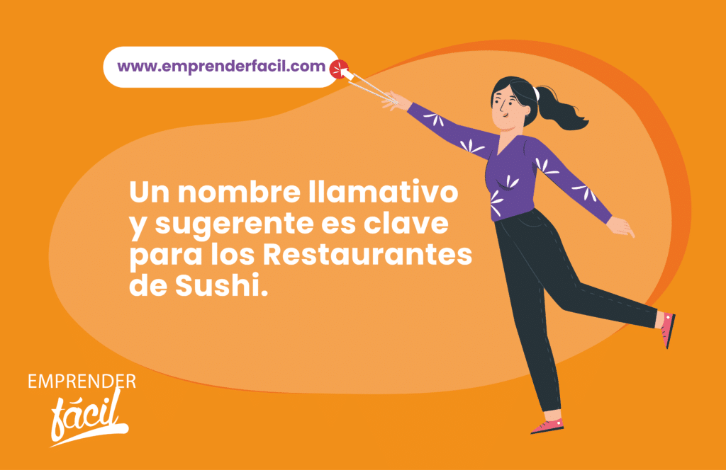 Un nombre llamativo y sugerente es clave para los restaurantes de sushi.