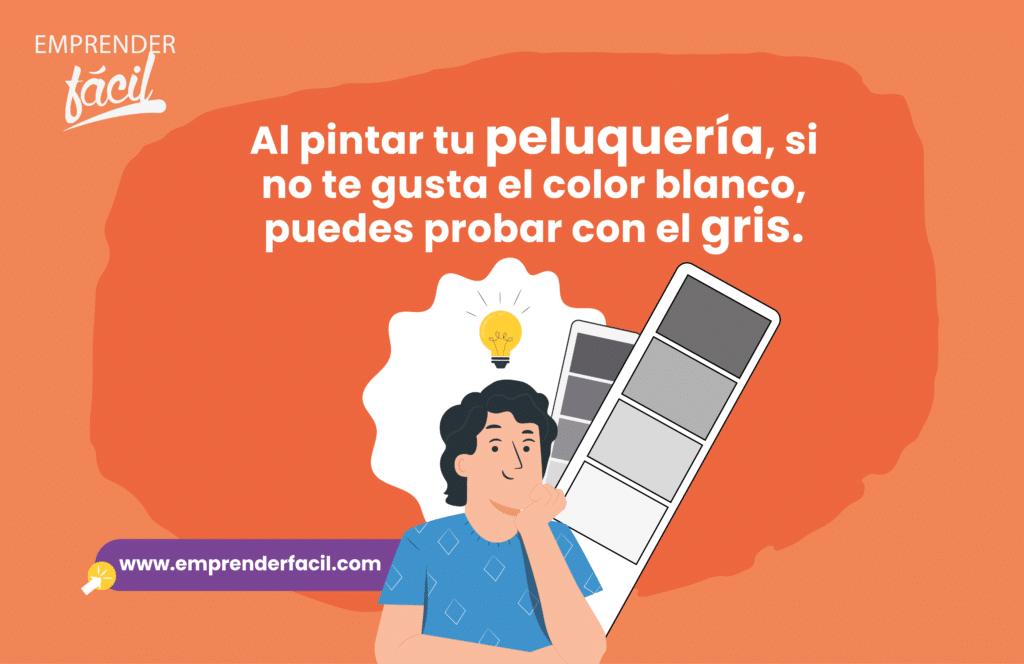 El gris como opción para pintar tu salón de belleza.