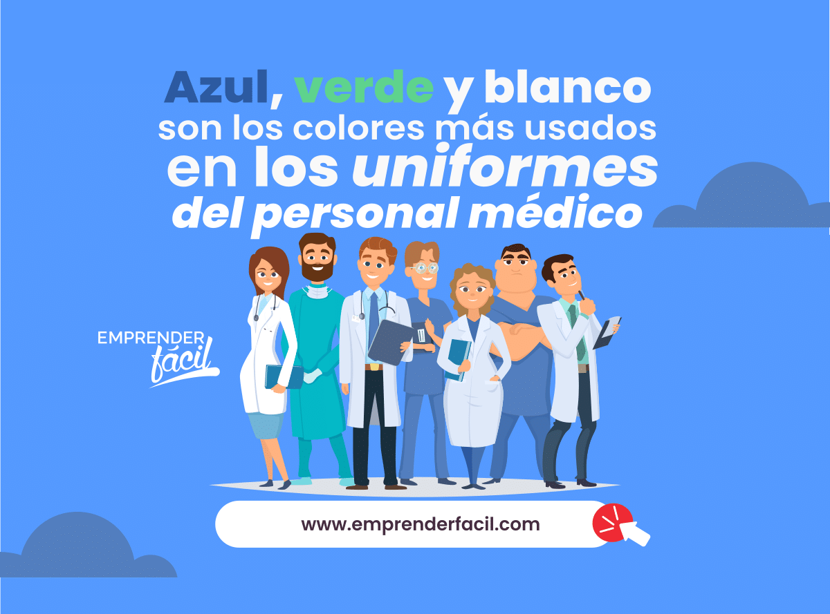 Los colores en los uniformes del personal médico.