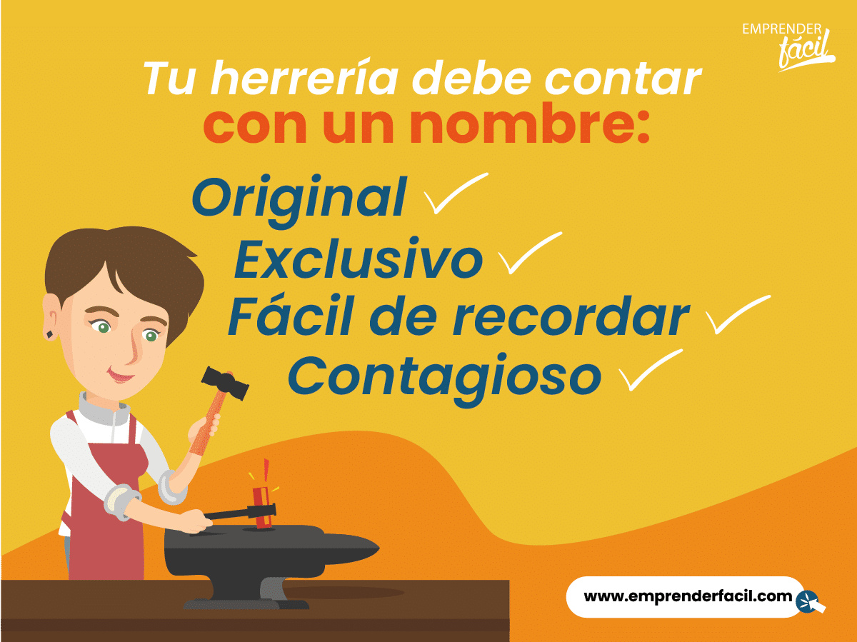 Principal consejo para escoger nombres para herrerías.
