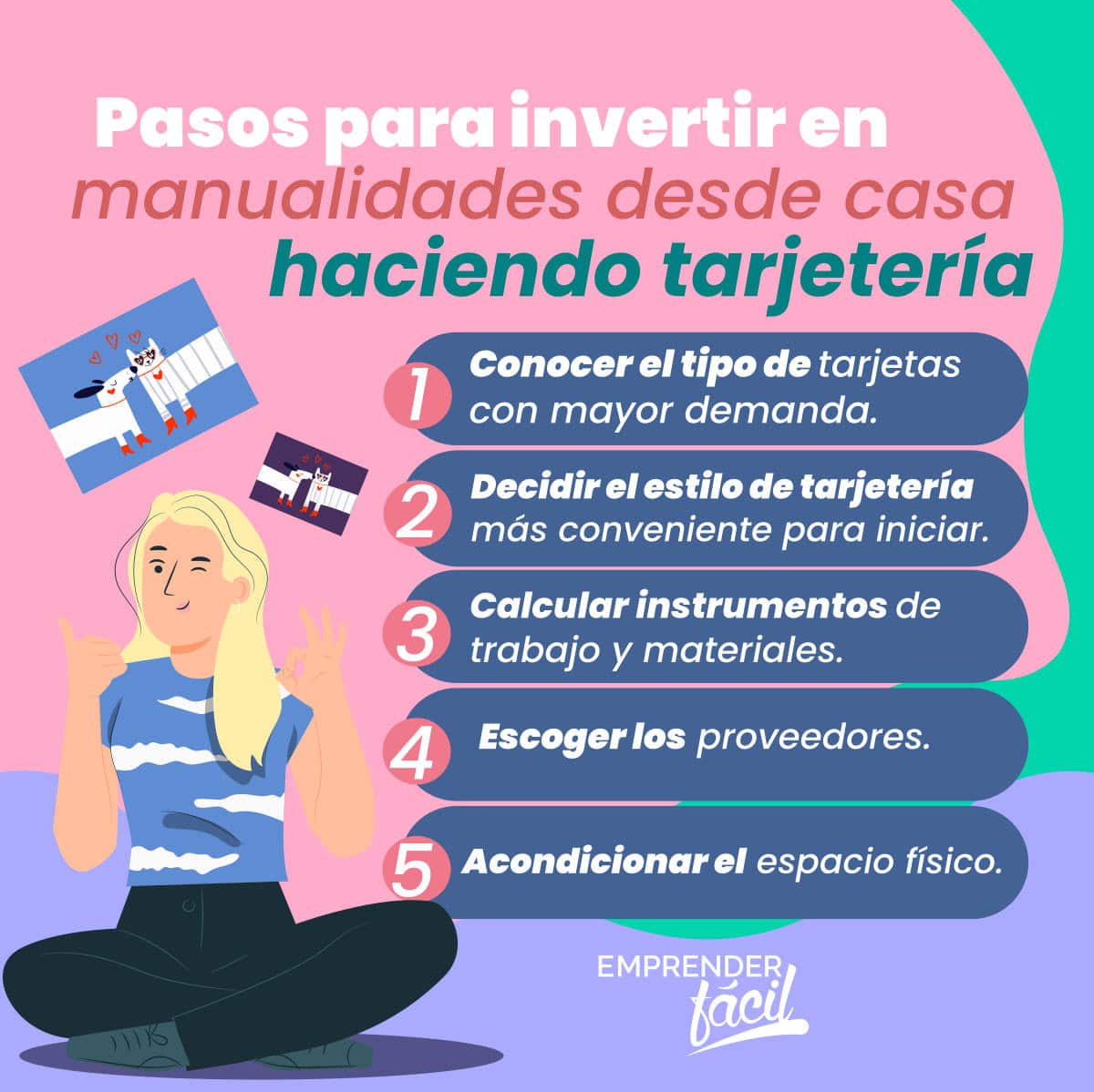 Pasos para invertir en manualidades desde casa haciendo tarjetería
