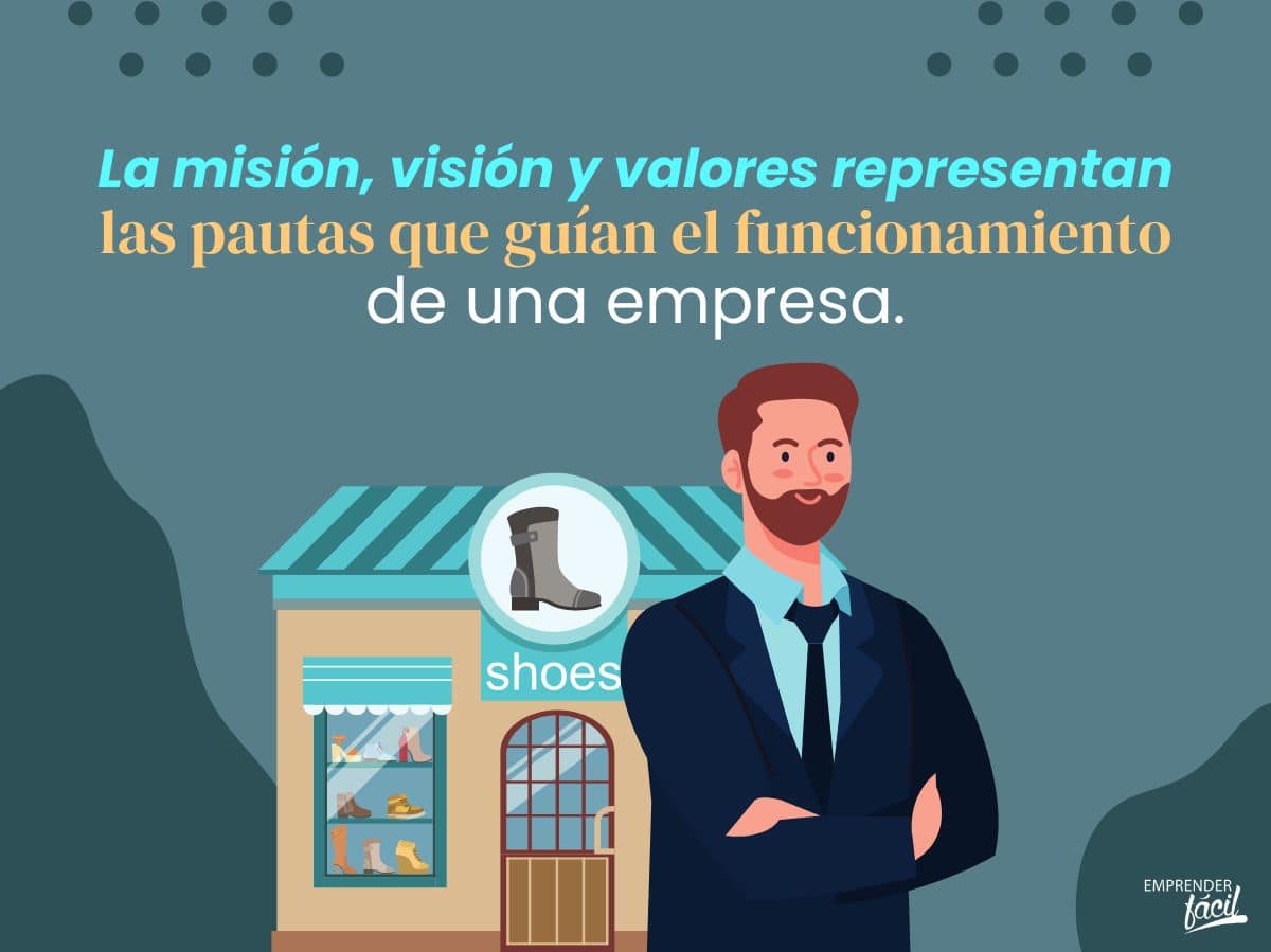 Valores misión y visión de una tienda de zapatos. Parte I