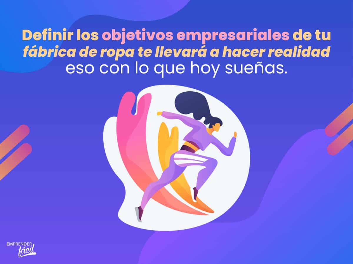 Tipos de objetivos empresariales en fábrica de ropa deportiva