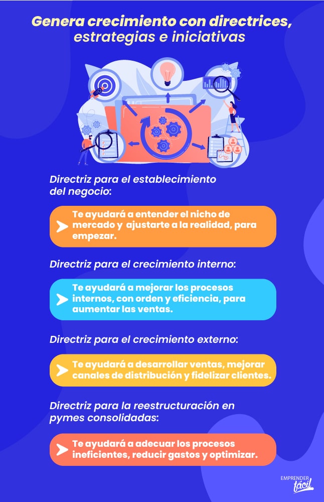 directrices y estrategias para crecimiento interno en empresas de servicios