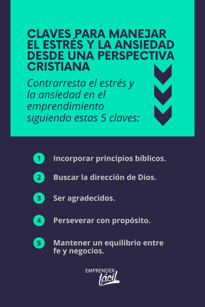 ¿Cómo manejar el estrés y ansiedad en el emprendimiento desde una perspectiva cristiana?